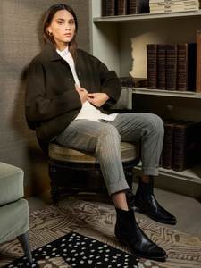 Sills Winter Check Cuffed Hepburn Pant / 12651