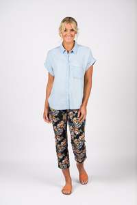 Vassalli: Vassalli Tencel Shirt with Contrast Pocket / 4455