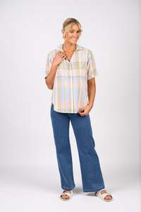 Vassalli: Vassalli Drop Shoulder Shirt with Rounded Hem / 4463 (2 Colours)