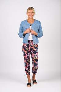 Vassalli Collarless Denim Jacket / 2102