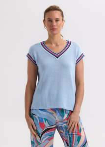 Zaket & Plover Stripe Trim Top / ZP7722