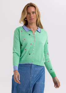 Zacket Plover: Zaket & Plover Blossoms Hand-Work Cardi / ZP7708