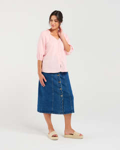 Blouses: Blackstone Justine Frill Neck Blouse / BSD155 (2 Colours)