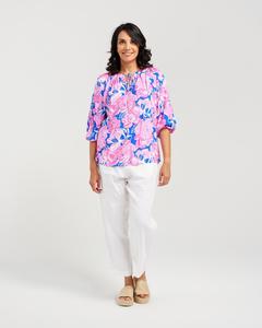 Blackstone: Blackstone Rose Gathered Sleeve Top / BSJ9058