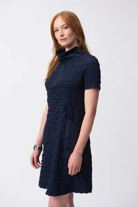 Joseph Ribkoff Bubble Jacquard A Line Dress / 251084