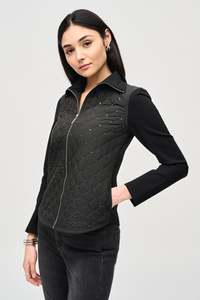 Summer 24: Joseph Ribkoff Heavy Knit Quilted Front Jacket / 243213