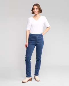 Pants: Vassalli Bay Pull On Slim Leg Denim Pant / 234DN