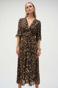 Joseph Ribkoff Chiffon Animal Print Dress / 252935