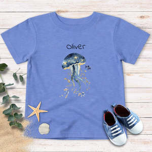 Personalized Jellyfish & stars Toddler Tee