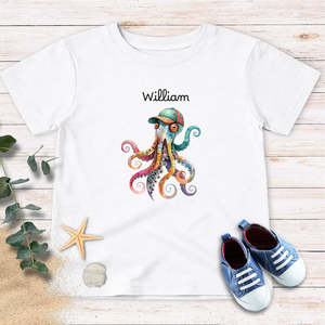 Personalized Octopus Toddler Tee