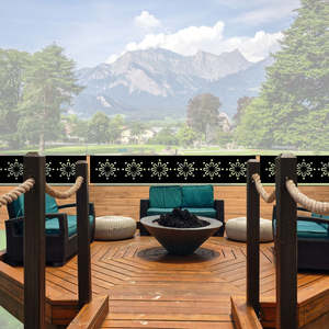 Balustrades Low Deck Fences: Laser Cut Fence Runner -  Flowers 2