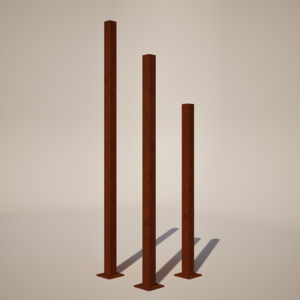 Balustrades Low Deck Fences: Flange Mounted Balustrade Post - Deck & Patio