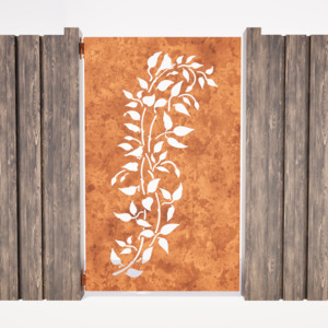 Pedestrian Gates - Birds I Corten Steel & Powder Coated Aluminium