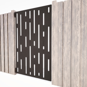 Pedestrian Gates  - Vertical Lines I Corten Steel Or Powder Coated Aluminium