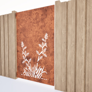 Pedestrian Gates Nz: Flaxpod - Pedestrian Gate | Corten or Aluminium NZ