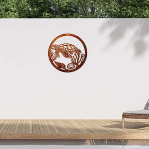 Powder Coated Metal Wall Art: Ocean Wonders- Laser cut wall Art