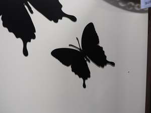 Powder Coated Metal Wall Art: Powder Coated Butterfly Front Facing- Laser cut wall & garden decorations ** Clearance **