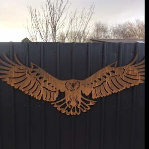 Powder Coated Metal Wall Art: THE FLYING EAGLE  - Symbol of Strength Metal Art