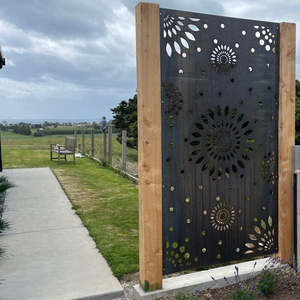 Laser Cut Privacy Screens Fence Panels: Boho Mandals - Laser Cut Fence Panel