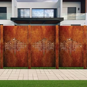 Laser Cut Privacy Screens Fence Panels: Laser Cut Privacy Screen & Fence Panel - Harmony