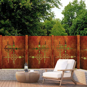 Laser Cut Privacy Screens Fence Panels: Privacy Screen & Fence Panel - Echo Lines