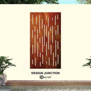 Vertical Lines - Corten Steel & Aluminium Fence Panel