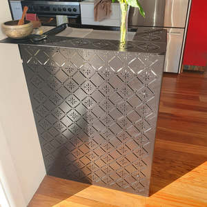 Laser Cut Privacy Screens Fence Panels: Privacy Screen & Internal Partitioning Panel - Boho Diamond - In Corten Steel & Aluminium