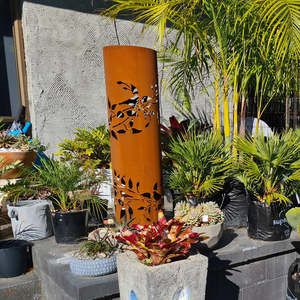 Corten Steel Garden Sculptures Outdoor Metal Art: CortenAura Corten Steel Garden Sculpture - Round Kakaruwai