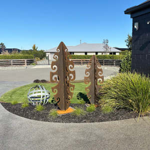 Corten Steel Garden Sculptures Outdoor Metal Art: Surf Symphony -  Corten Steel Garden Sculpture