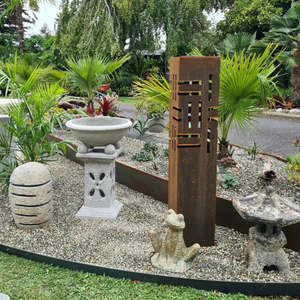 CortenAura Corten Steel Sculpture - The Lines