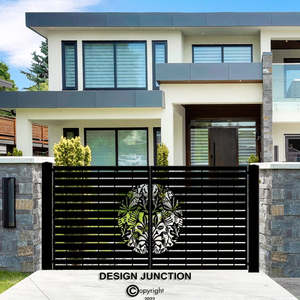 Decorative Entrance Gate - Native Flowers & Leaves