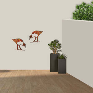 Outdoor Corten Wall Art: Metal Bird - Pukeko