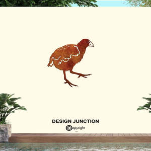 Outdoor Corten Wall Art: Metal Bird - Takahe