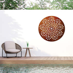 Outdoor Corten Wall Art: Metal Wall Art - Mandala Lupt