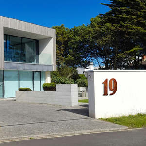 Extra Large Corten Steel House Numbers Bernard (500 mm)