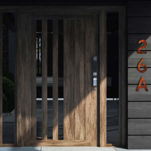 Corten Steel House Numbers "Highway" Small (200 mm)