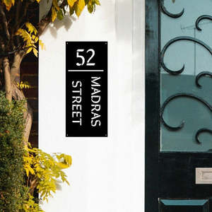 Letterbox Numbers: Create Your House Address Sign Plate - 60 x 30 cm V&H