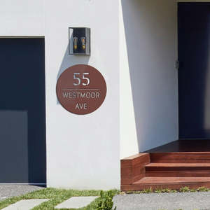 Make Your Personalized House Numbers & Address Sign Plate - Medium 60cm Circular