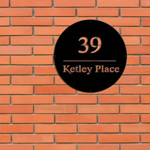 Letterbox Numbers: House Number & Address Sign - Small 40cm Circular