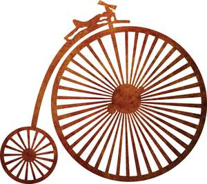 Wall Art: Penny Farthing- Laser Cut Metal Wal Art **Clearance**