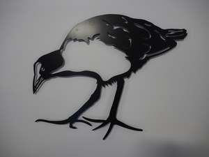 Wall Art: Powder Coated Metal Bird - Pukeko **Clearance**