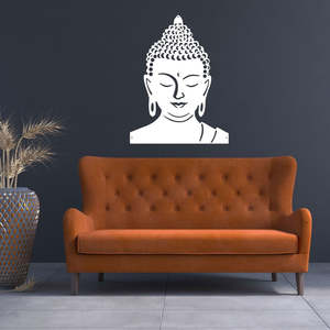 Large Wall Art: GAUTAM BUDDHA- Discover Inner Peace Metal Art