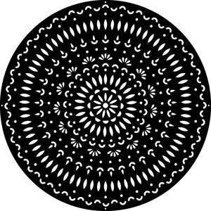 Clearance: Powder Coated Laser Cut Wall Art - Mandala Tri-Vima **CLEARANCE**