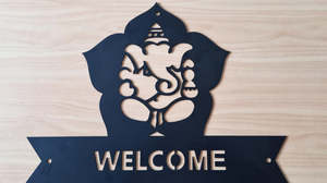 Clearance: Lotus Welcome Ganesha Monogram -  ** Clearance **
