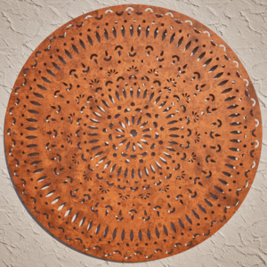 Corten Steel Laser Cut Wall Art - Mandala Tri-Vima **CLEARANCE**