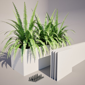 Flatpack Powder Coated Steel Trough Planter 400 mm High - Made in New Zealand