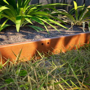 Garden Essentials Kitset Planter Boxes And Garden Edging: 200 mm TerraEdge Rigid Corten Steel Garden Edging