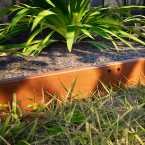 Garden Essentials Kitset Planter Boxes And Garden Edging: 150 mm TerraEdge Rigid Corten Steel Garden Edging
