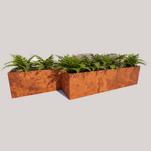 Garden Essentials Kitset Planter Boxes And Garden Edging: Corten Steel Components – For Modular Planters & Veggie Beds - 550 mm High