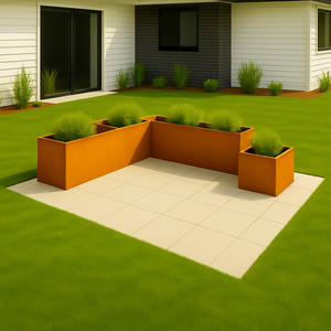 Corten Steel Components – For Modular Planters & Veggie Beds - 400 mm High